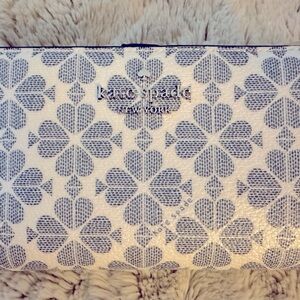 Kate Spade Signature Spade Flower Medium Compact Bifold Wallet Navy Multi